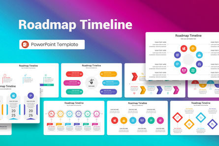 Roadmap Timeline PowerPoint Template, PowerPoint-sjabloon, 13278, Bedrijf — PoweredTemplate.com