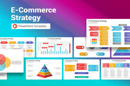 E-Commerce Strategy PowerPoint Template, Templat PowerPoint, 13284, Bisnis — PoweredTemplate.com