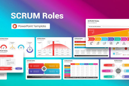 SCRUM Roles PowerPoint Template, PowerPoint Template, 13289, Business — PoweredTemplate.com