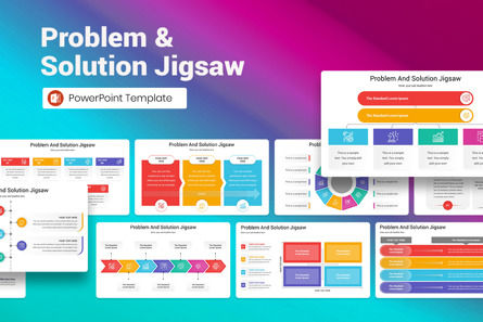 Problem And Solution Jigsaw PowerPoint Template, Modello PowerPoint, 13290, Lavoro — PoweredTemplate.com