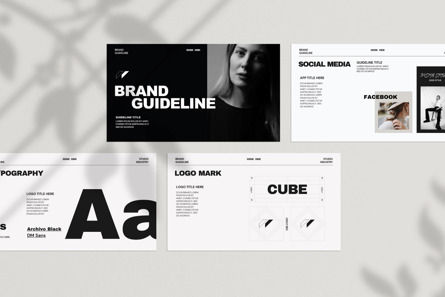 Cube -Brand Guideline Template, Folie 4, 13293, Business — PoweredTemplate.com