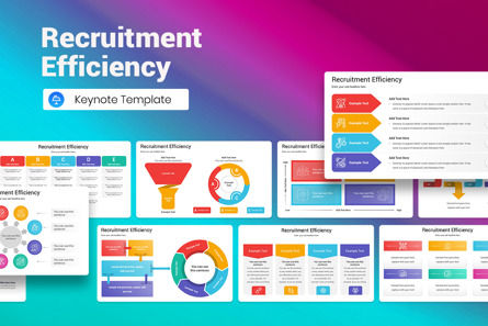 Recruitment Efficiency Keynote Template, Modelo do Keynote da Apple, 13294, Negócios — PoweredTemplate.com
