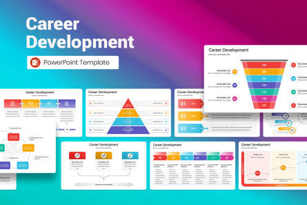 Career Development PowerPoint Template, PowerPoint Template, 13308, Careers/Industry — PoweredTemplate.com