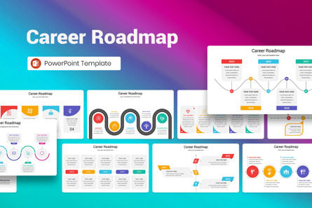 Career Roadmap PowerPoint Template, PowerPoint Template, 13310, Business — PoweredTemplate.com