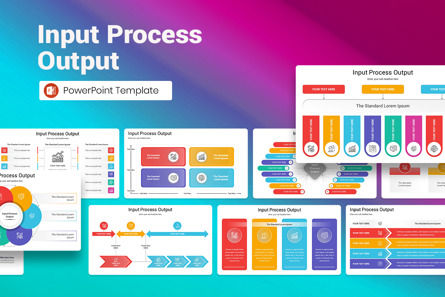 Input Process Output PowerPoint Template, PowerPoint-sjabloon, 13331, Bedrijf — PoweredTemplate.com