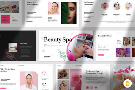 Beauty Spa Googleslide Template, Googleスライドのテーマ, 13344, ビジネス — PoweredTemplate.com