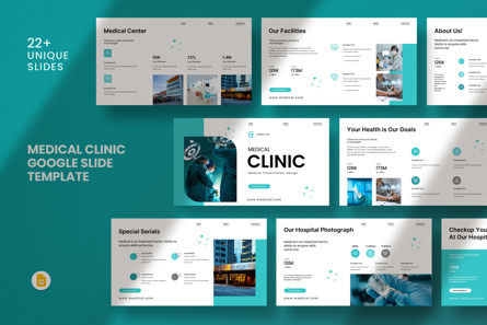 Medical Clinic Google Slide Template, Google Presentaties-thema, 13345, Medisch — PoweredTemplate.com