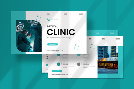 Medical Clinic Google Slide Template, Dia 2, 13345, Medisch — PoweredTemplate.com