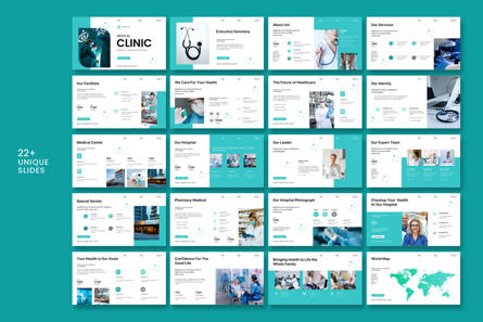 Medical Clinic Google Slide Template, Dia 8, 13345, Medisch — PoweredTemplate.com