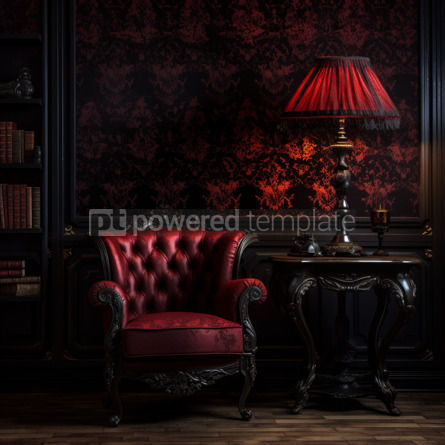 Red velvet upholstered gothic furniture hi-res stock photography and images  - Alamy
