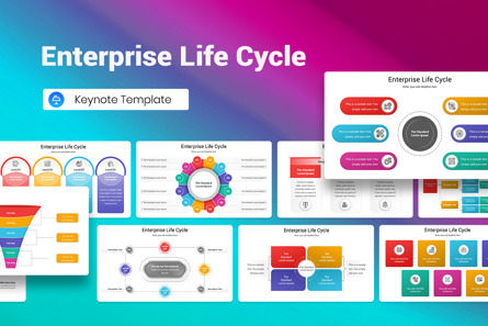 Enterprise Life Cycle Keynote Template, Keynote-sjabloon, 13348, Bedrijf — PoweredTemplate.com