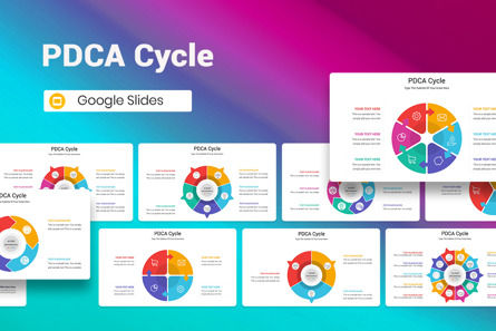 PDCA Cycle Google Slides Template, Google Slides Thema, 13353, Business — PoweredTemplate.com