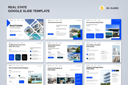 Real Estate Google Slide Template, Googleスライドのテーマ, 13377, 不動産 — PoweredTemplate.com