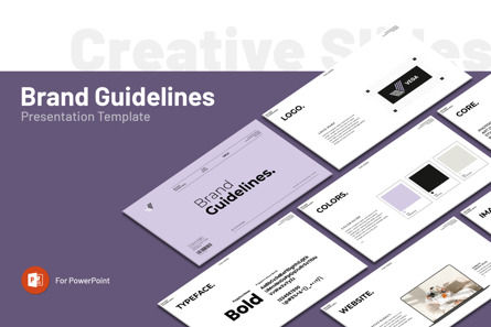 Brand Guideline PowerPoint Template, Modello PowerPoint, 13380, Lavoro — PoweredTemplate.com