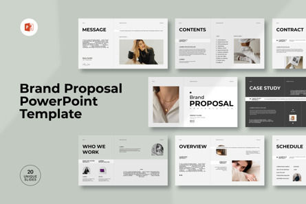 Brand Proposal PowerPoint Presentation, PowerPointテンプレート, 13382, ビジネス — PoweredTemplate.com