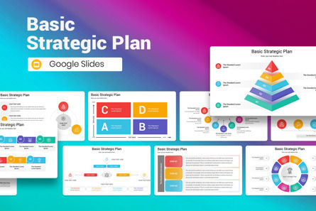 Basic Strategic Plan Google Slides Template, Tema do Google Slides, 13394, Negócios — PoweredTemplate.com