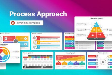 Process Approach PowerPoint Template, Templat PowerPoint, 13395, Bisnis — PoweredTemplate.com