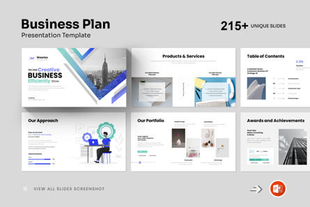 Business Plan PowerPoint Presentation Template, Plantilla de PowerPoint, 13397, Negocios — PoweredTemplate.com