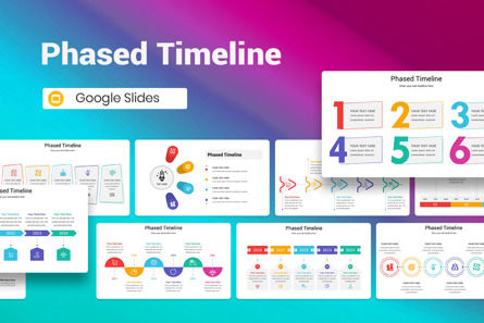 Phased Timeline Google Slides Template, Tema Google Slides, 13400, Bisnis — PoweredTemplate.com