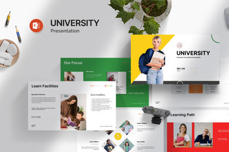 University Education PowerPoint Template, PowerPoint模板, 13410, Education & Training — PoweredTemplate.com