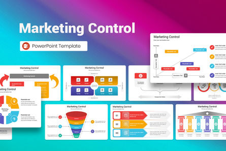 Marketing Control PowerPoint Template, Plantilla de PowerPoint, 13415, Negocios — PoweredTemplate.com