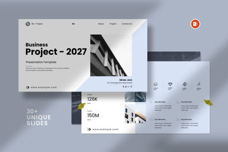 Business Project Presentation Template, PowerPoint Template, 13435, Business — PoweredTemplate.com