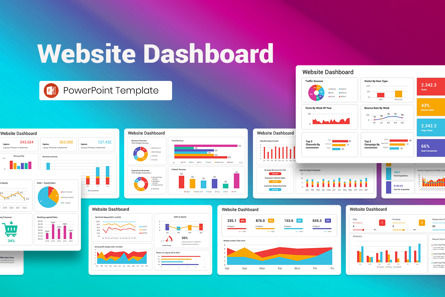 Website Dashboard PowerPoint Template, PowerPoint Template, 13442, Business — PoweredTemplate.com