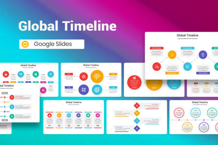 Global Timeline Google Slides Template, Google Slides Theme, 13451, Business — PoweredTemplate.com