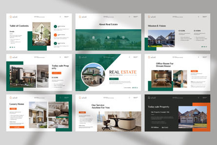 Real Estate PowerPoint Template, Diapositive 4, 13461, Immobilier — PoweredTemplate.com