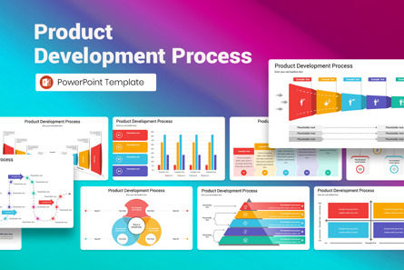 Product Development Process PowerPoint Template, Plantilla de PowerPoint, 13466, Negocios — PoweredTemplate.com