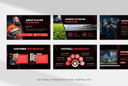 Football Team - PowerPoint Template, 幻灯片 2, 13469, 运动的 — PoweredTemplate.com