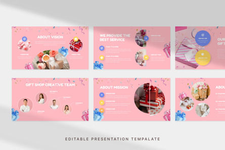 Pinkish Gift Store - PowerPoint Template, Slide 2, 13475, Art & Entertainment — PoweredTemplate.com