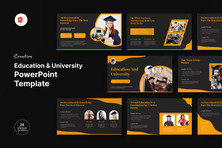 Education University PowerPoint Template, PowerPoint Template, 13476, Education & Training — PoweredTemplate.com
