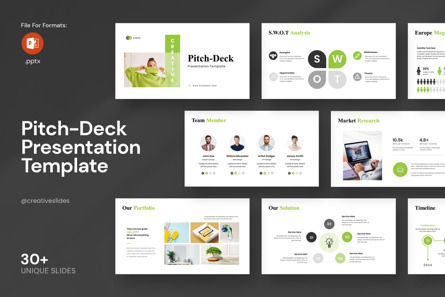 Pitch Deck PowerPoint Presentation Template, PowerPointテンプレート, 13477, ビジネス — PoweredTemplate.com