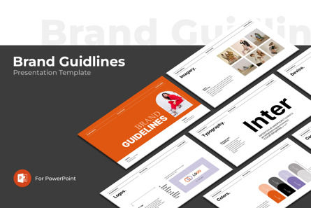 Brand Guidelines PowerPoint Template, Modello PowerPoint, 13479, Lavoro — PoweredTemplate.com
