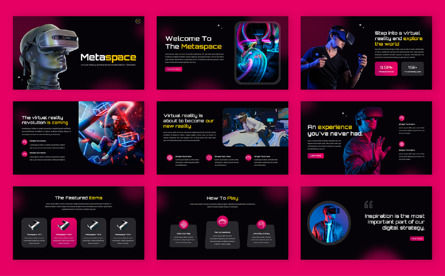 Metaspace - Virtual Reality and Mataverse Google Slide, 幻灯片 2, 13485, 商业 — PoweredTemplate.com