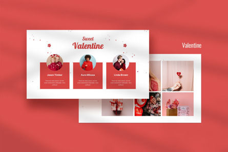 Sweet Valentine Presentation Template, Slide 4, 13490, Liburan/Momen Spesial — PoweredTemplate.com