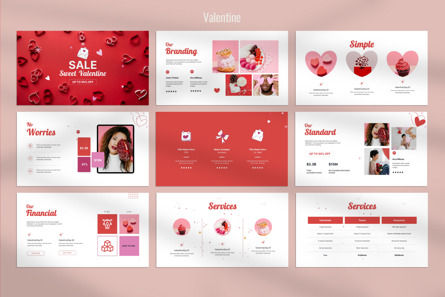 Sweet Valentine Presentation Template, Diapositiva 6, 13490, Vacaciones/ Ocasiones especiales — PoweredTemplate.com