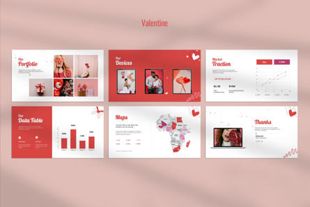Sweet Valentine Presentation Template, Diapositiva 7, 13490, Vacaciones/ Ocasiones especiales — PoweredTemplate.com