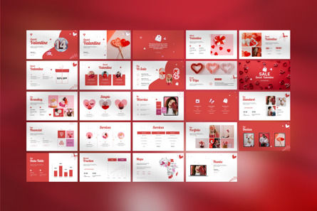 Sweet Valentine Presentation Template, Slide 8, 13490, Liburan/Momen Spesial — PoweredTemplate.com