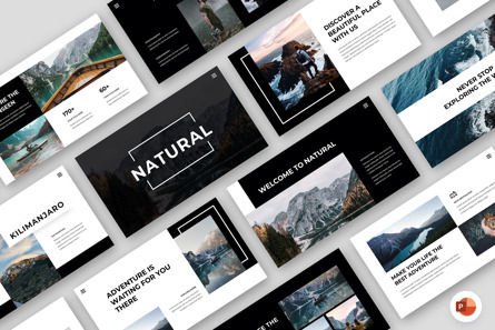 Natural - Adventure and Nature Powerpoint, PowerPoint-Vorlage, 13491, Business — PoweredTemplate.com