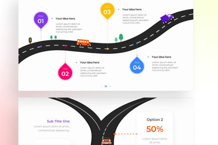 Roadmap Journey PowerPoint - Infographic Template, スライド 4, 13492, ビジネス — PoweredTemplate.com