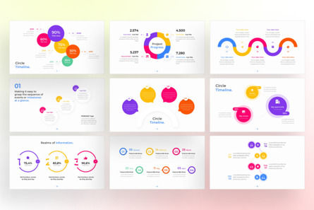 Circle Timeline PowerPoint - Infographic Template, Diapositive 3, 13502, Business — PoweredTemplate.com
