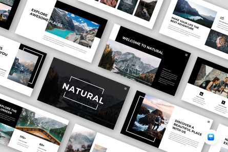 Natural - Adventure and Nature Keynote Template, Keynote Template, 13506, Lavoro — PoweredTemplate.com