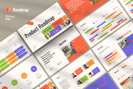 Product Roadmap PowerPoint Presentation, PowerPoint模板, 13511, 商业模式 — PoweredTemplate.com