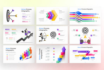 Arrow Process PowerPoint - Infographic Template, スライド 3, 13529, ビジネス — PoweredTemplate.com