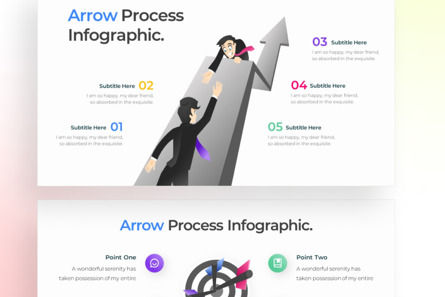 Arrow Process PowerPoint - Infographic Template, スライド 4, 13529, ビジネス — PoweredTemplate.com