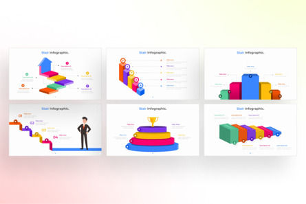 Stair PowerPoint - Infographic Template, Diapositiva 2, 13530, Negocios — PoweredTemplate.com