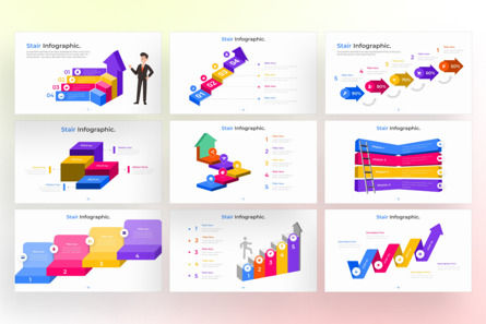 Stair PowerPoint - Infographic Template, Deslizar 3, 13530, Negócios — PoweredTemplate.com