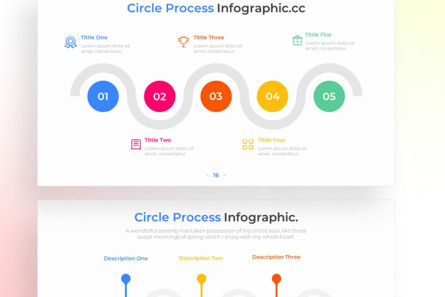 Circle Process PowerPoint - Infographic Template, スライド 4, 13531, ビジネス — PoweredTemplate.com